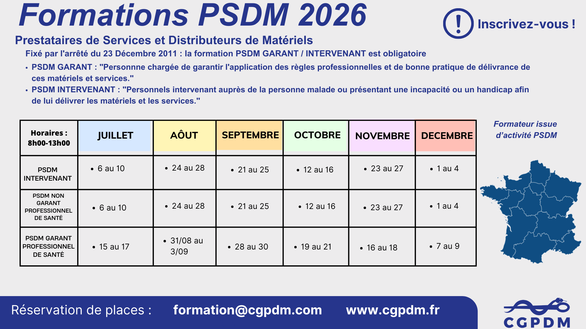 Formation Obligatoire PSDM Garant Professionnel de santé