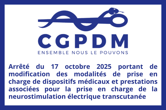 Arrêté du 17 octobre 2025 portant de modification des modalités de prise en charge de dispositifs médicaux et prestations associées pour la prise en charge de la neurostimulation électrique transcutanée